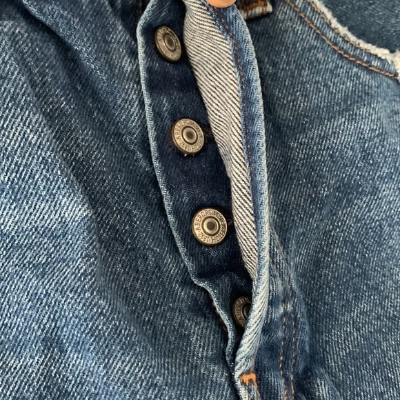 Abercrombie & Fitch Hi-Rise Blue Denim Shorts Size 26/2 #525 - Picture 3 of 8
